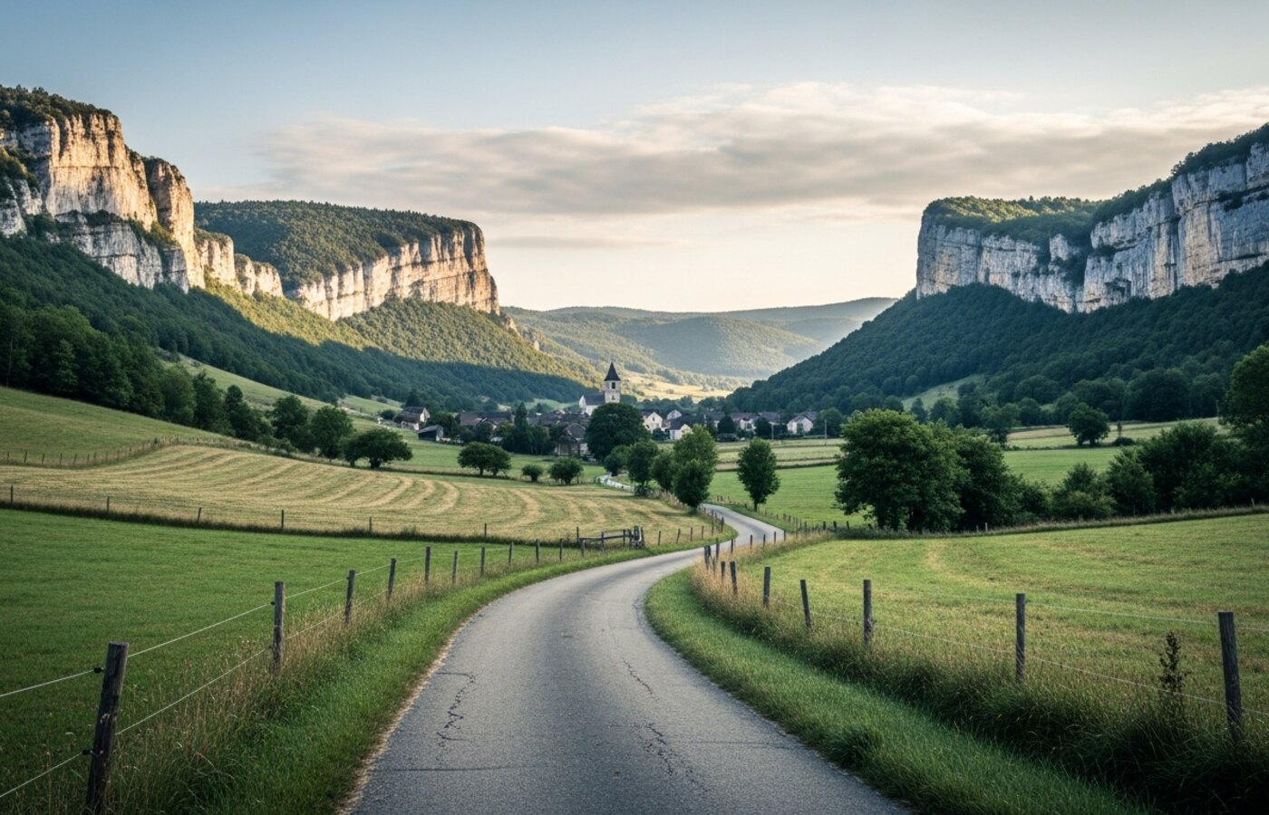 Berger australien dans un paysage de vallée